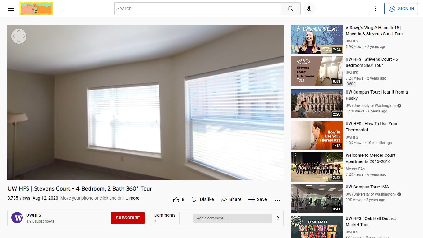 UW HFS | Stevens Court - 4 Bedroom, 2 Bath 360° Tour - YouTube